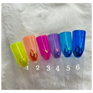 Rainbow Jelly Flame Luxury Press On Nails